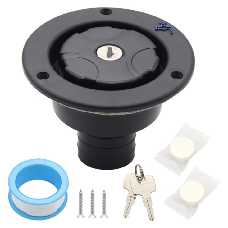 

Water Inlet Installation Kit With Locking Mechanism 2 Security Keys Sealing Tape & Cleaning Towel for Leak Proof Setups чорний