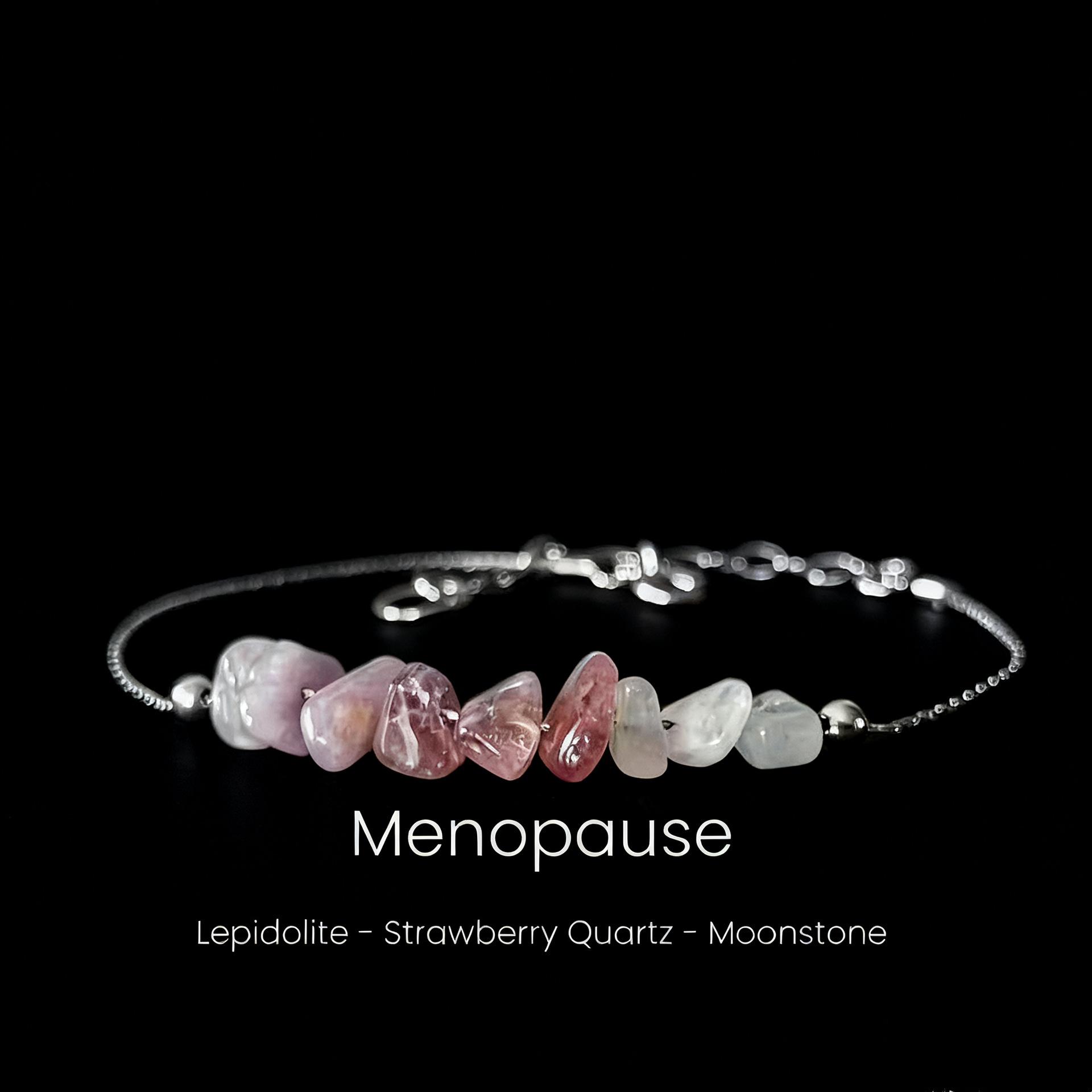 

Ladies Rose Stone Bracelet, Paired with Exquisite Chain, Birthday, Anniversary, housewarming Gift - Bohemian, Anniversary Gift