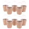 10/20Pcs Plant Nursery Pots with Humidity Dome Eco-friendly Widely Used Biodegradable Starter Pot Planting Container