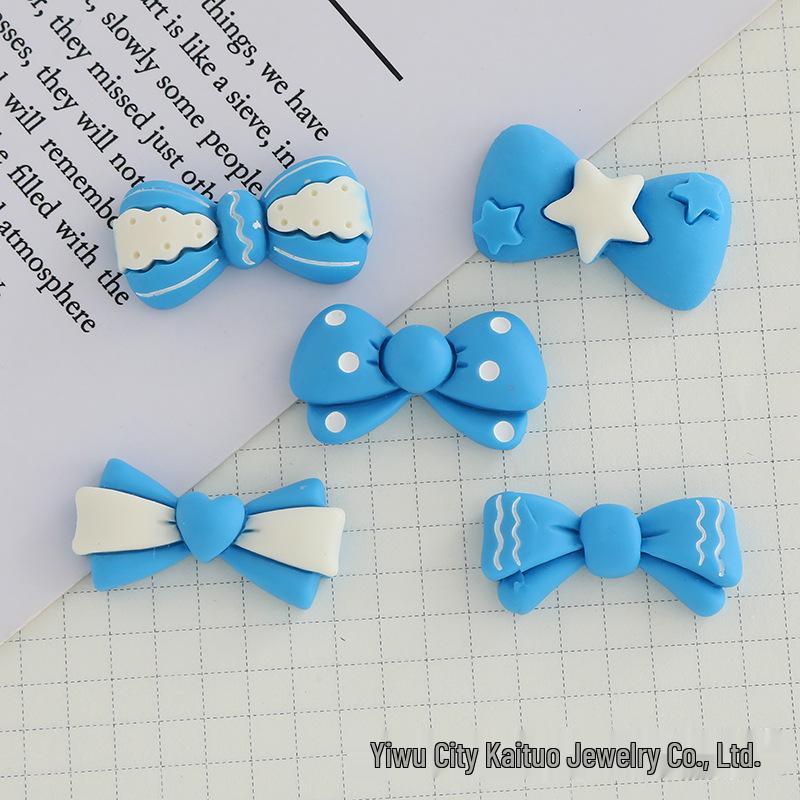 Bowknot Resin Accessories: Vibrant DIY Hair Clips, Phone Case Charms, Fridge Magnets, Crocs Decorations, and Car Adornments.