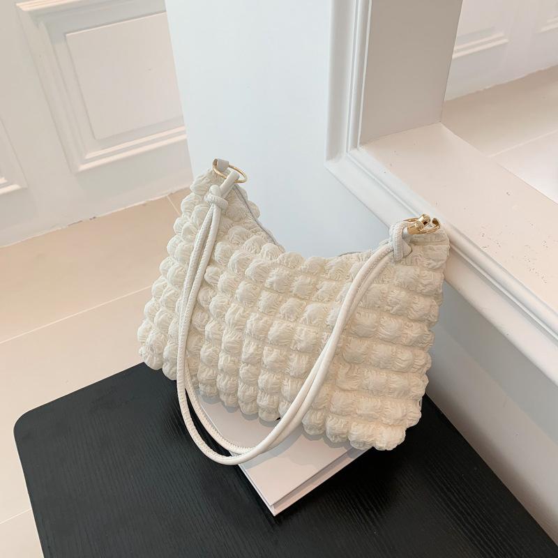 Yogodlns Femmes Tempérament Minimaliste Sac À Bandoulière Doux Plissé Sous Les Bras Sac Femmes Printemps Et Été Nouveau Sac À Bandoulière Petit Sac Carré