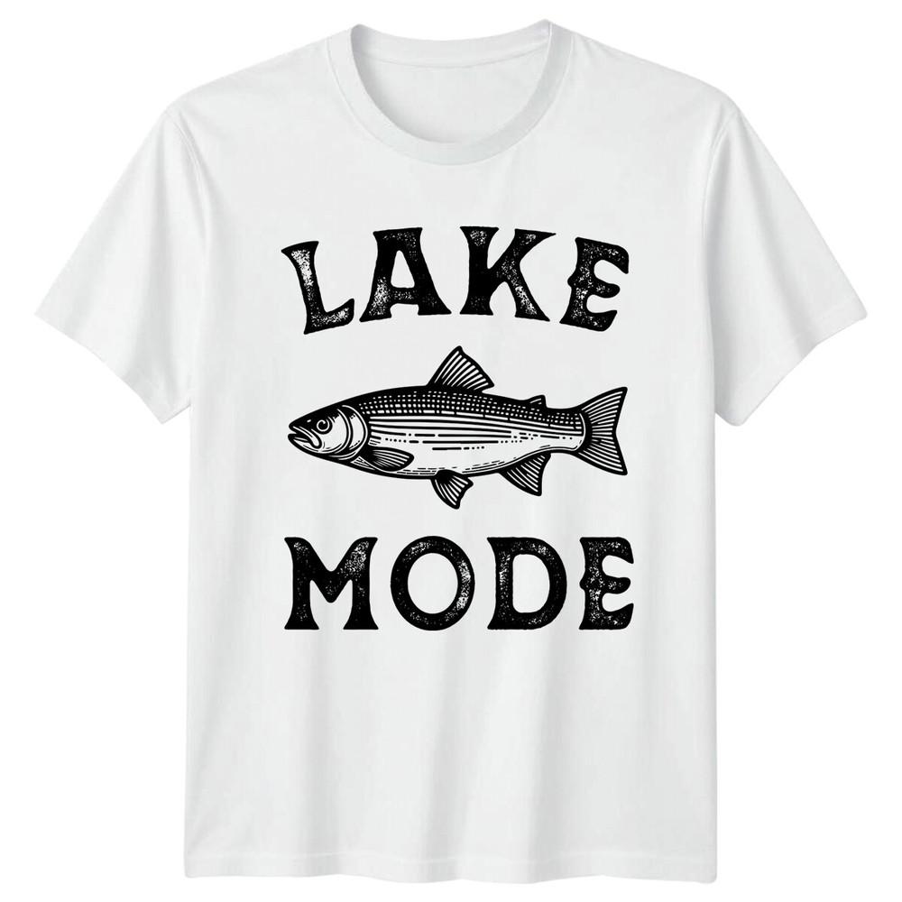 Lake Mode Fish Graphic Nature Lover Lake Life TShirt S