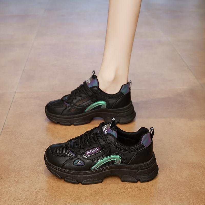 

CRLAYDK 2025 New Women s Chunky Sneakers Summer Mesh Walking Platform Shoes Fashion Casual Sports Running Ladies Lace Up Tennis 40