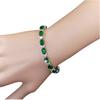 Luxury100% 925 Sterling Silver Emerald Gem Moissanite Diamond 18/20cm Bracelet for Women Bangle Charm Fine