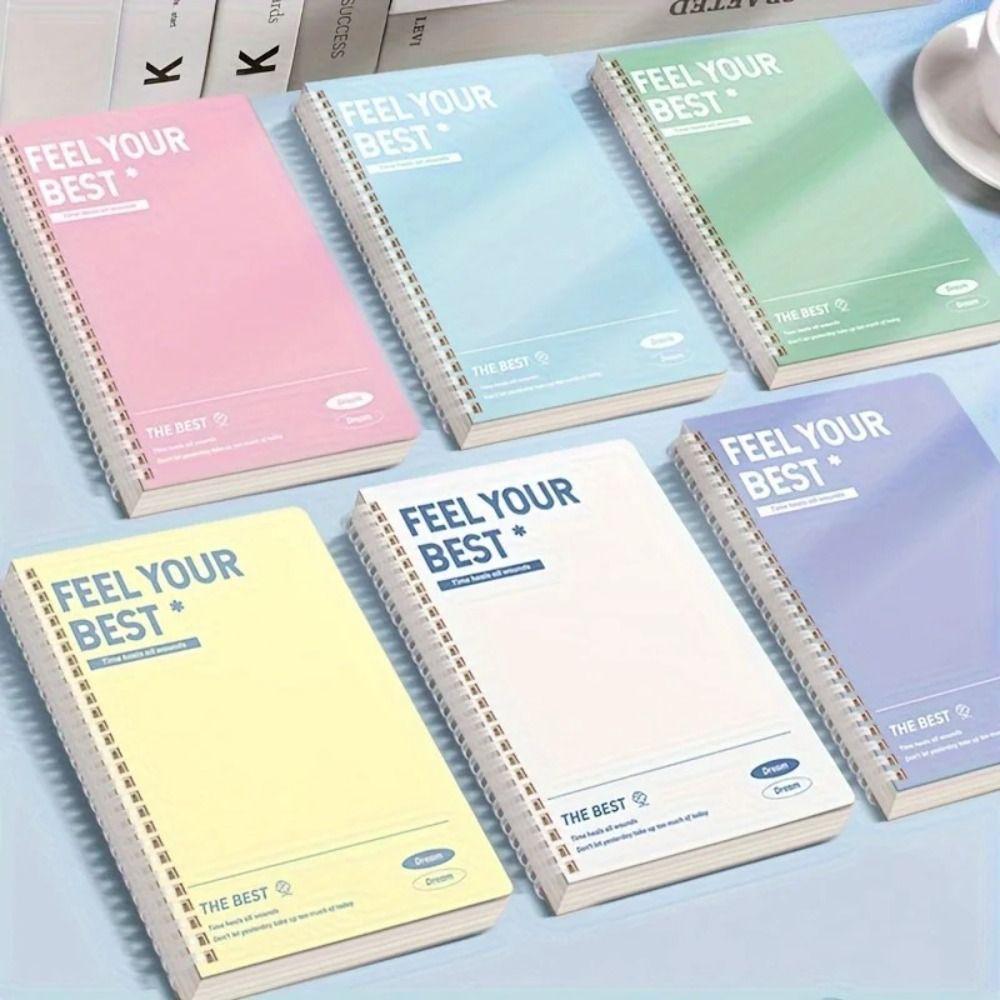 60Sheets/Book Color Spiral Notebooks Perforated Pages Diary Book Thickened Hand Account Book  Gift