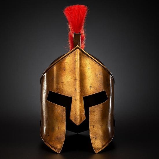 

Spartan Helmet Handmade Greek Warrior Armor for Cosplay, LARP, Halloween Decor High-Quality Replica Helmet Medieval Gift