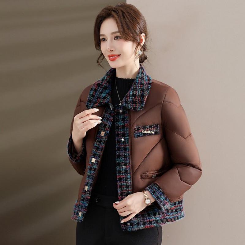 

Зимняя пуховая хлопковая одежда короткие хлопковые куртки средней длины осенне-зимние маленькие хлопковые куртки женские 5XL [recommended 160-82.5 kg]