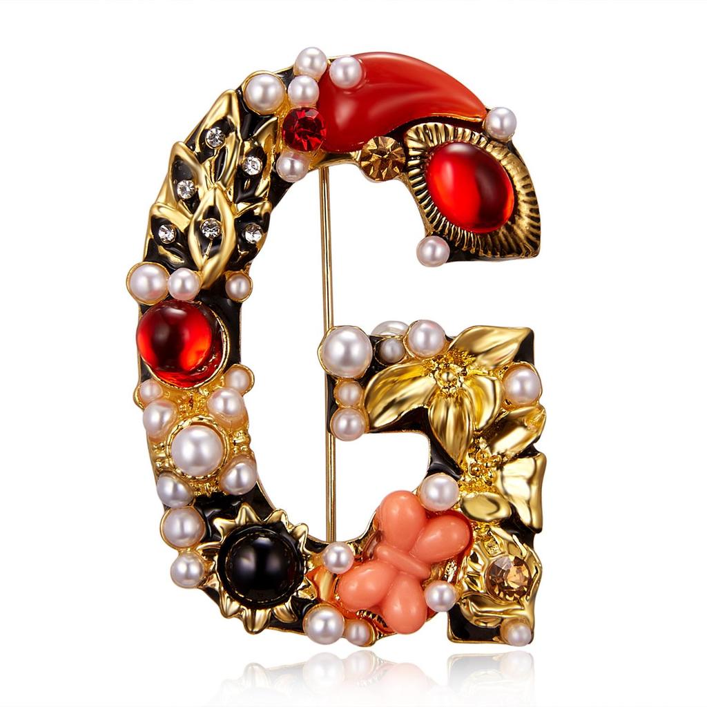 Luxury Rhinestone Floral Pearl Brooch for Women's Sweaters and Coats
