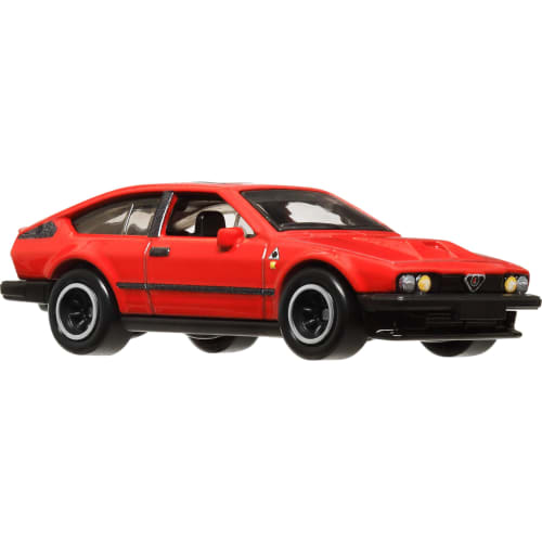 

Hot Wheels Car Culture World Tour Alfa Romeo GTV6 3.0 Vehicle Toy, Red, for Ages 3 and Up, Model HRV80