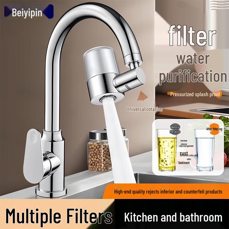 Universal Swivel Faucet Extender and Filter