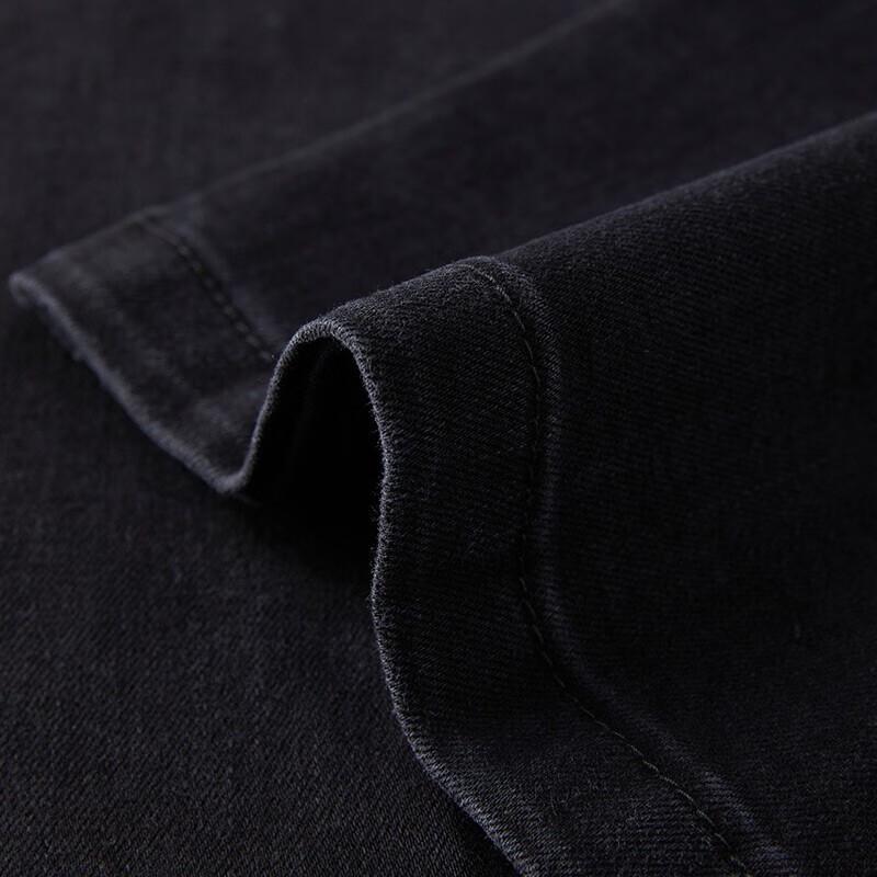 Navigare Men's Black Casual Straight-Leg Jeans