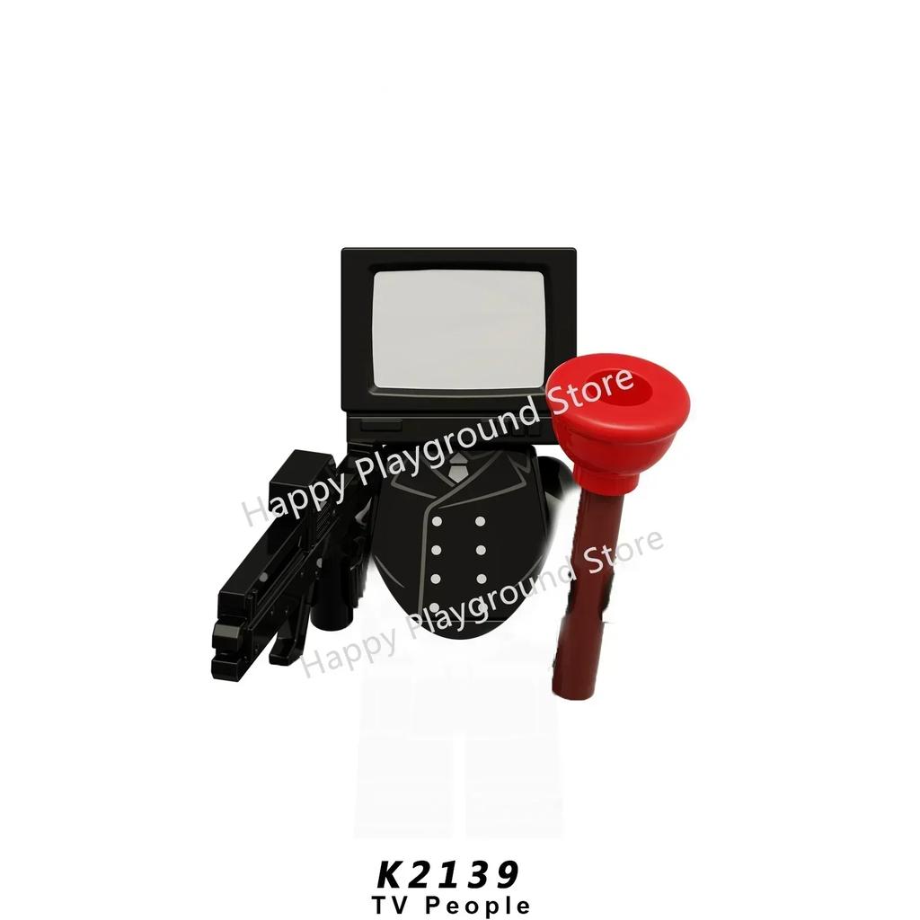 Skibidi Toilet Man Anime Cartoon Bricks Dolls Cameraman Speakerman TV Man Mini Action Bricks Toy Figures Building Blocks