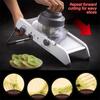 Adjustable Vegetable Cutter Manual Non-slip Base Vegetable Shredder with Hand Guard Efficient Vegetable Slicer Potato