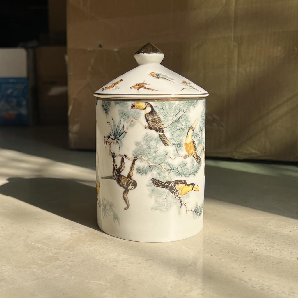 Creative Tropical Rain Forest Animal Candle Holder Candelabra Home Ceramic Decorative Jar Cup Beauty Storage Bottle Gift