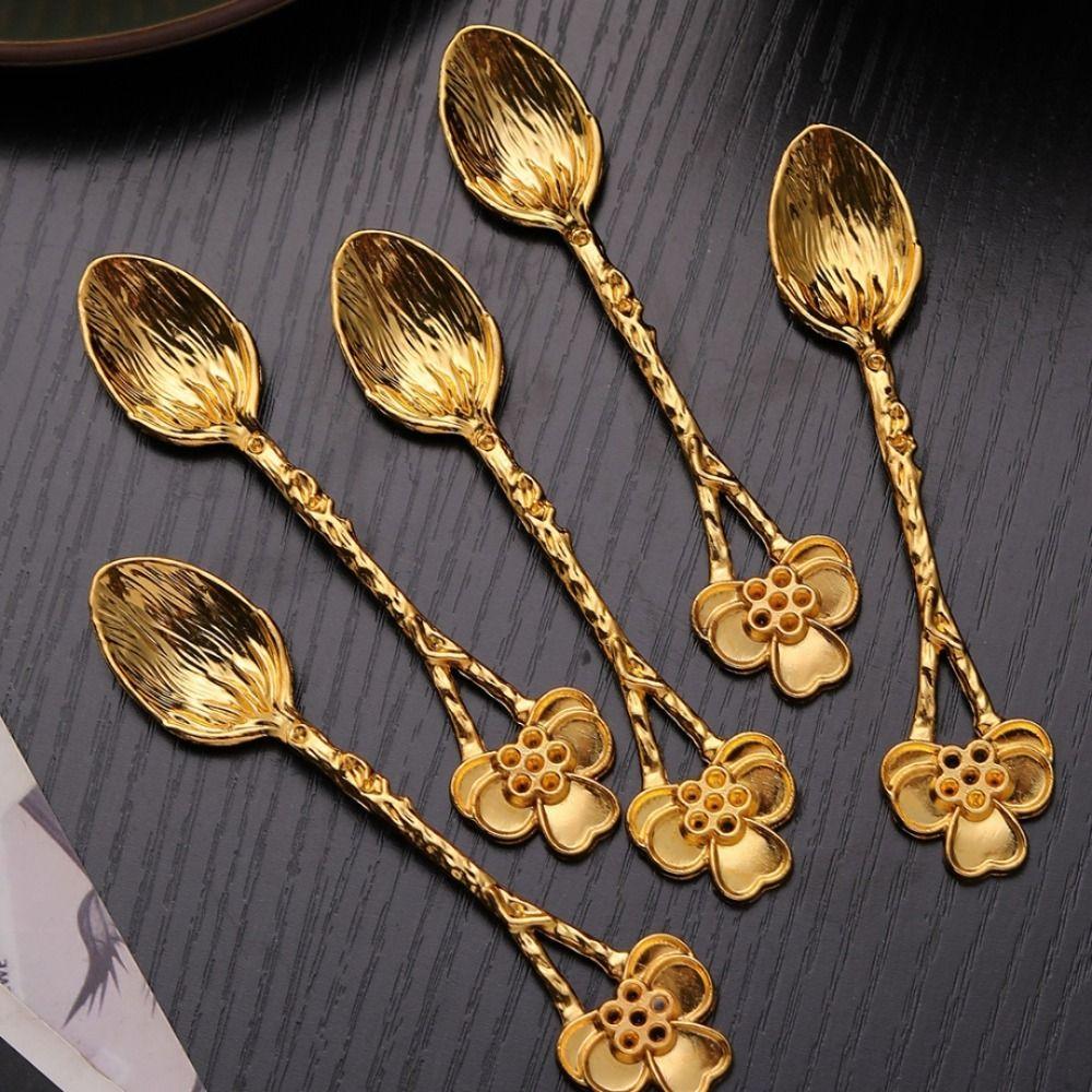 Vintage Königlicher Stil Dessertlöffel Teelöffel Eiswerkzeuge Neu Kaffeelöffel Weihnachtsgeschenk