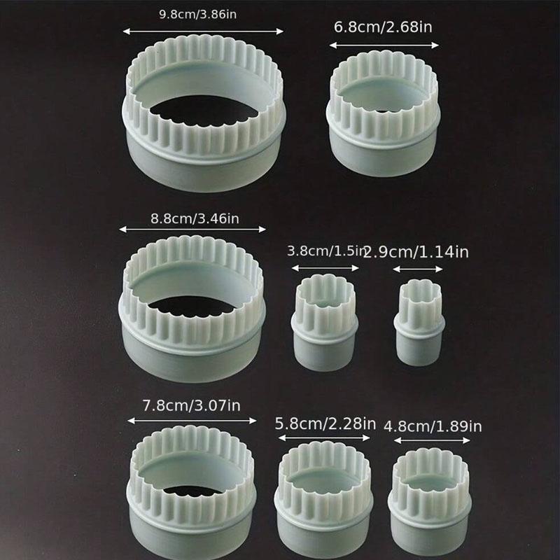 

8 / Set Plastic Molds Cake Circle Cookie Cutter Scone Cookie Cutter Plastic Cookie Press Edge Fudge Cutter Reusable Cookie Tools