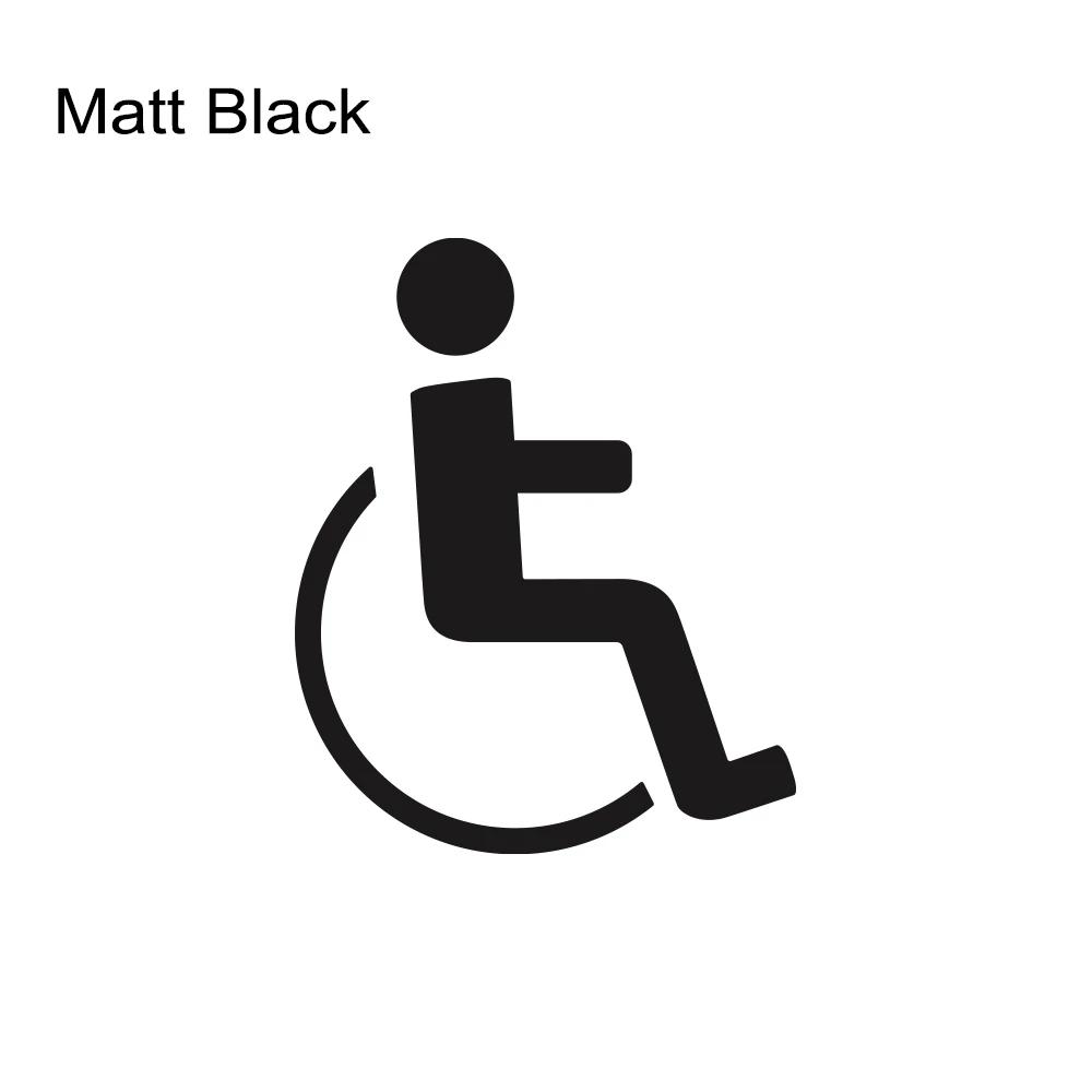 PVC Disabled On Board Car Wheelchair Sign Sticker Windshield Window Waterproof And Scratch Resistant Decals Styling Decoration 8x6.5cm