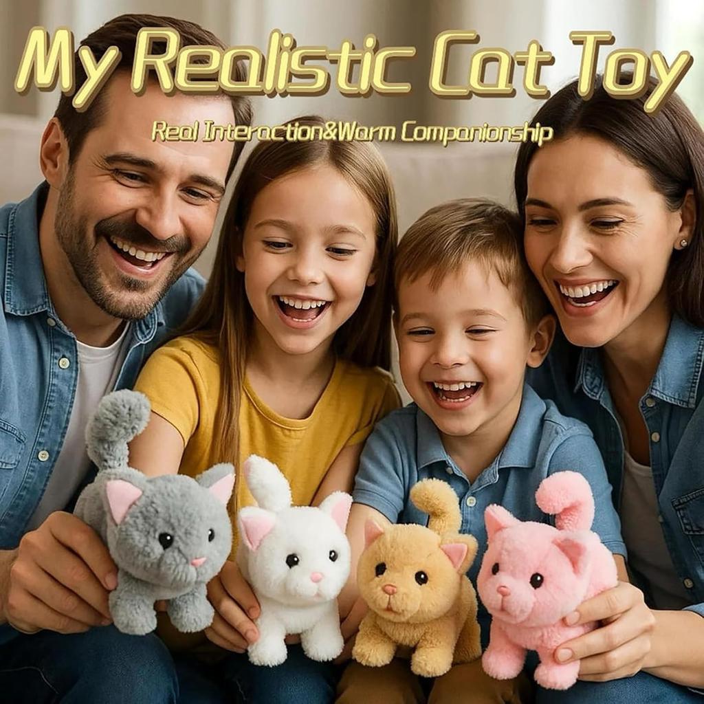 My Realistic Cat Toy - Brings Warmth,  Robot That Can Walk, Its Head And Tail