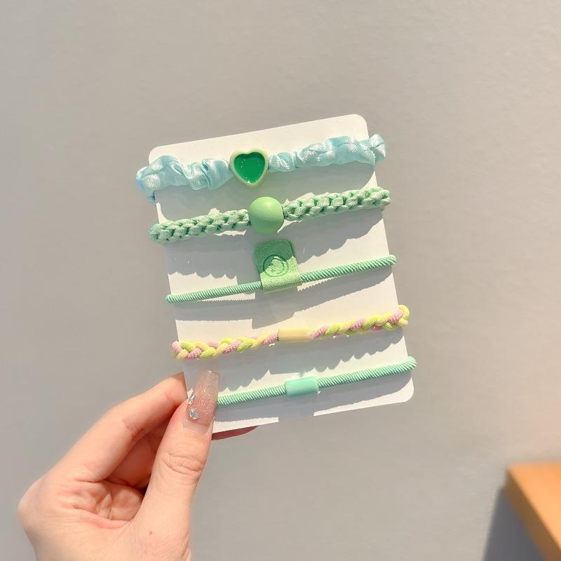 Kleiner Bär Hochelastisches Kaffee-Haargummi für Frauen und Mädchen - Langlebig, Schlicht und Elegant