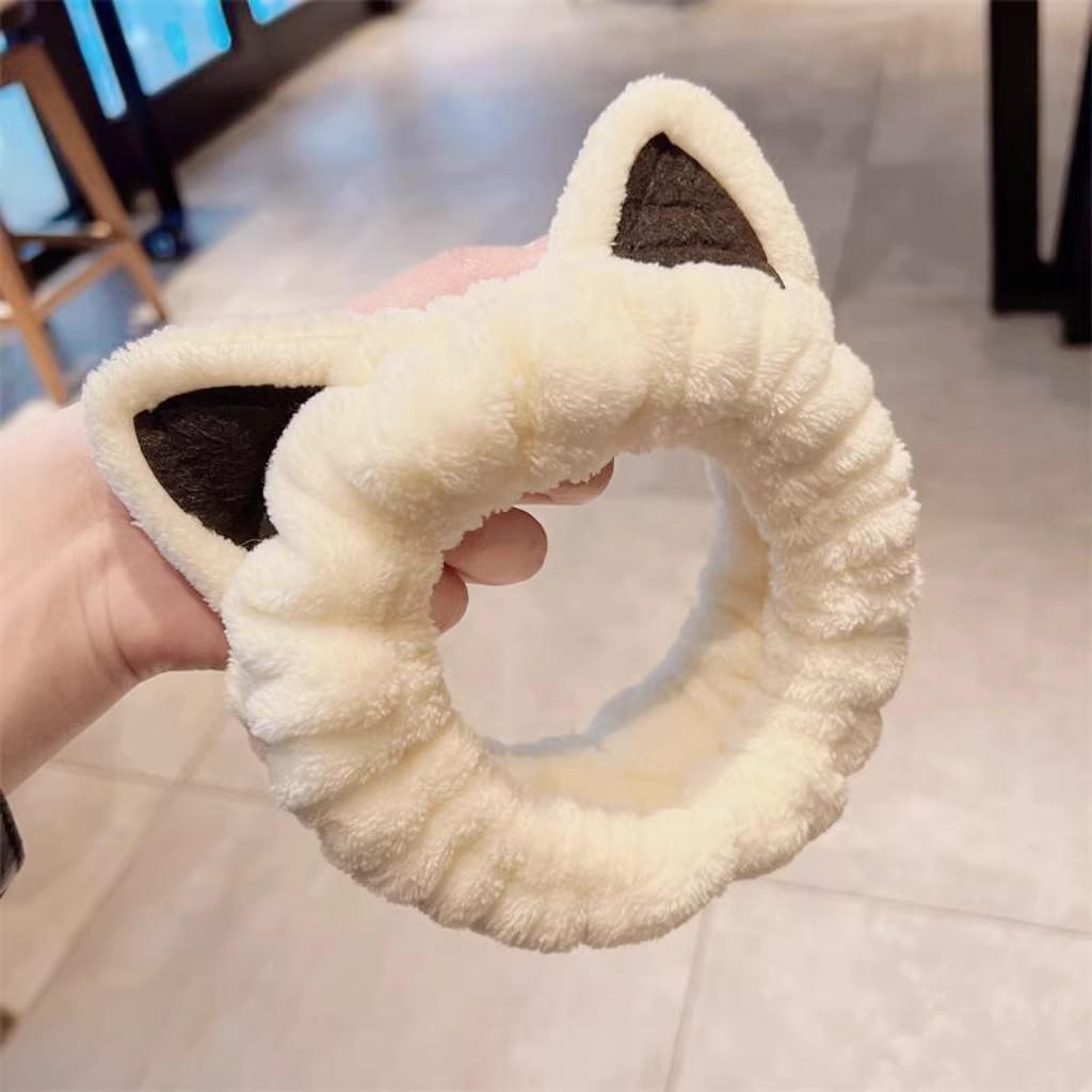 2023 Autumn/Winter Plush Cat Ear Hair Band for Women - Cute Headband for Face Washing & Hair Tie