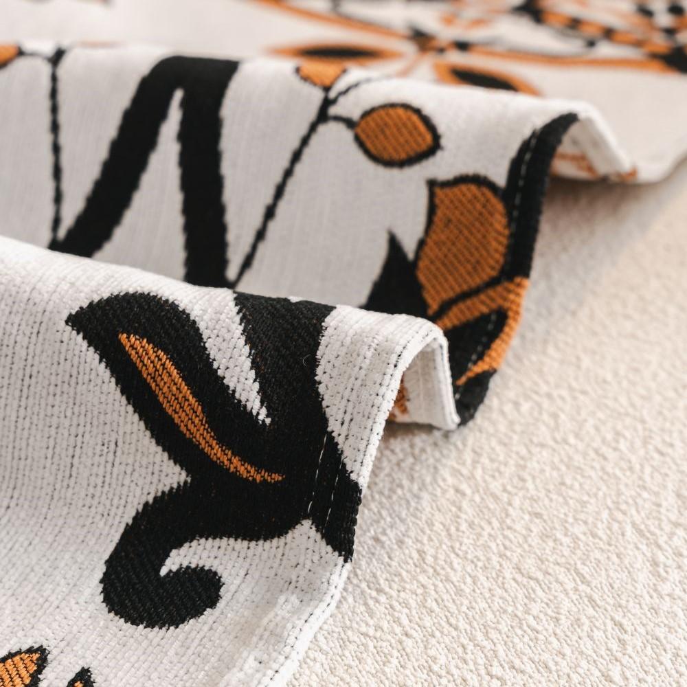 Home Chenille Ethnic Style Flower Sofa Mat Throw Blankets Summer Camping Picnic Blanket Cover Sofa Cover