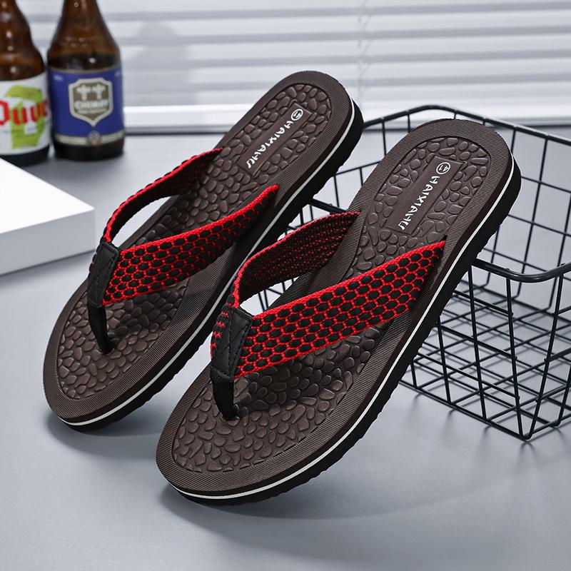 Flip-Flops For Men Summer Anti-Skid Breathable Home Outdoor Comfortable Slippers Daily Casual Regular Flip-Flops
