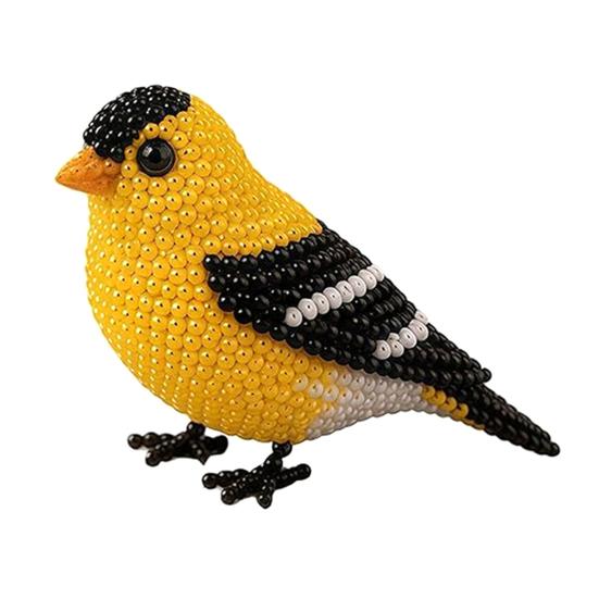 Kit de Broderie cu Mărgele Pasăre DIY, Kit de Meșteșug cu Mărgele Animale 3D, cu Accesorii Colorate cu Mărgele, Proiect Drăguț de Meșteșug cu Pasăre din Mărgele pentru Adulți și Adolescenți Cadou Creativ