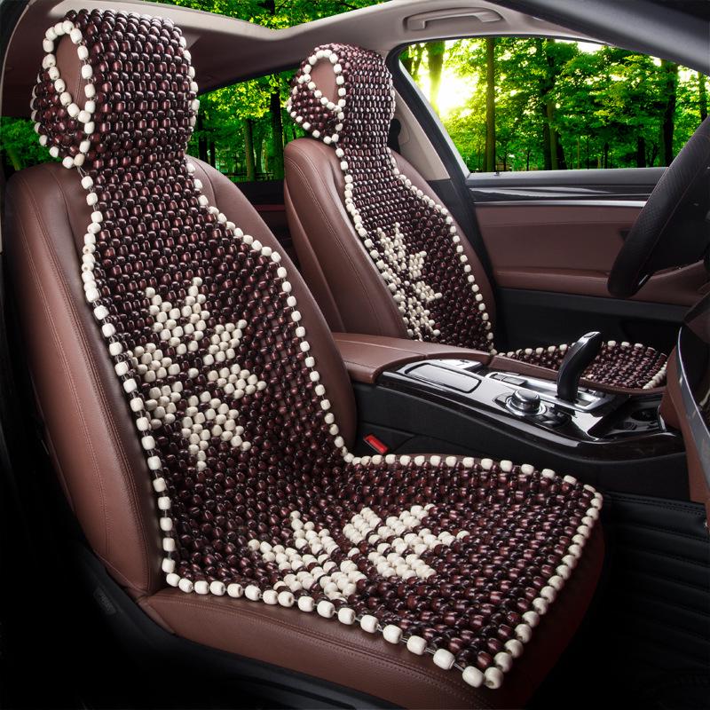XB161 Universal Summer Wooden Bead Seat Cushion - Breathable, Cool, No Backrest, Four-Season Use
