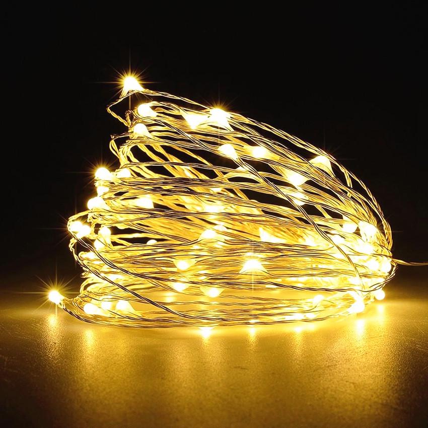 12V LED String Lights - 5M/10M Copper Wire with 100 Lights for Holiday, Christmas, and Creative Room Decor.