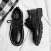 Work Tide Shoes Men's Shoes Spring Black British Style Big Head New Casual Leather Shoes Men's 2025 Business Dress