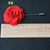 Colorful 4cm Rose Flower Brooches Red Pink Fabric Women Men Coat Pins Groom Wedding Party Breastpin Simple Suit Accessory Gift