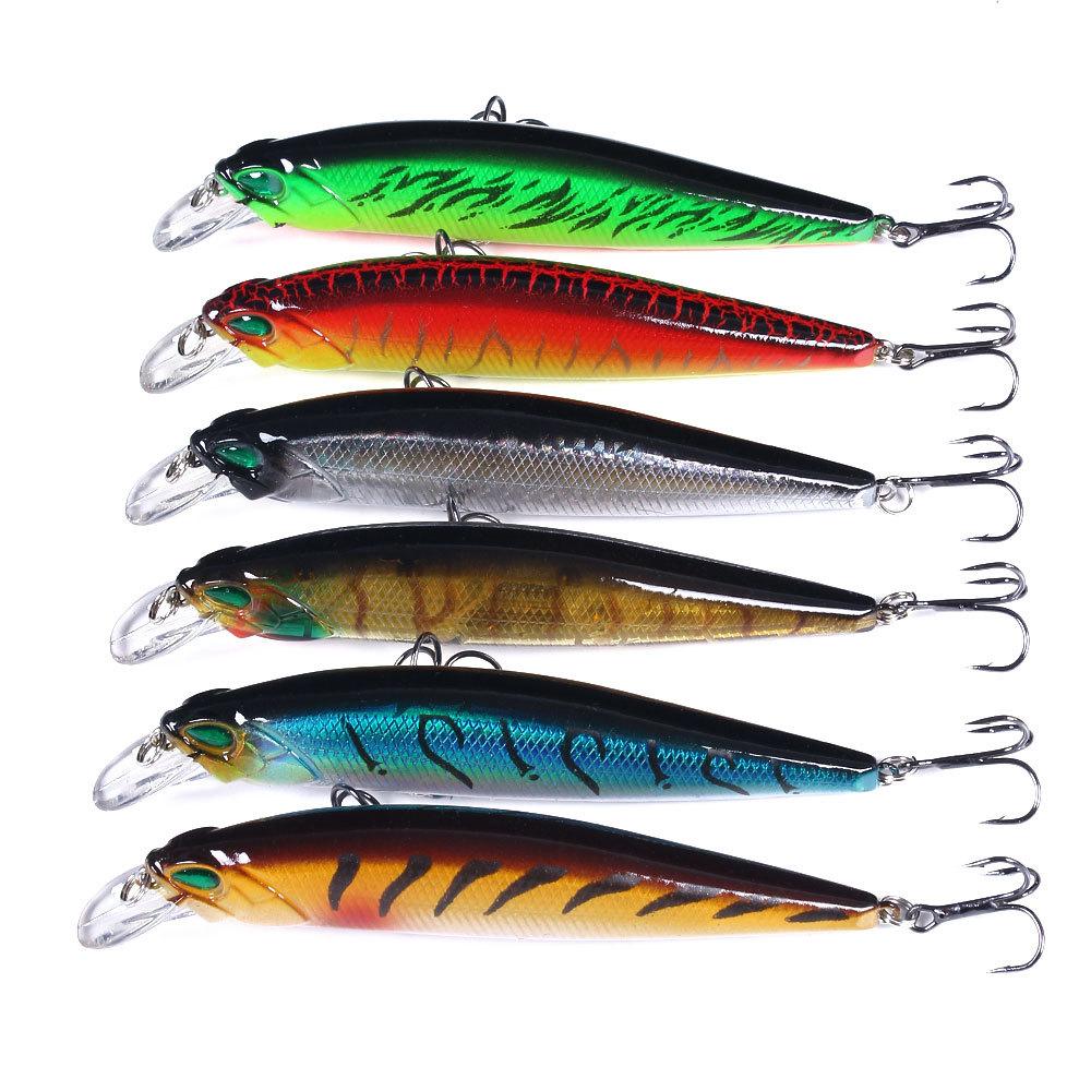 6Only11cm 13.5gSinking minnow lure for long-distance casting, slow-sinking minnow bait specifically for fishing sea bass and man (as the picture,11cm-13.5g)