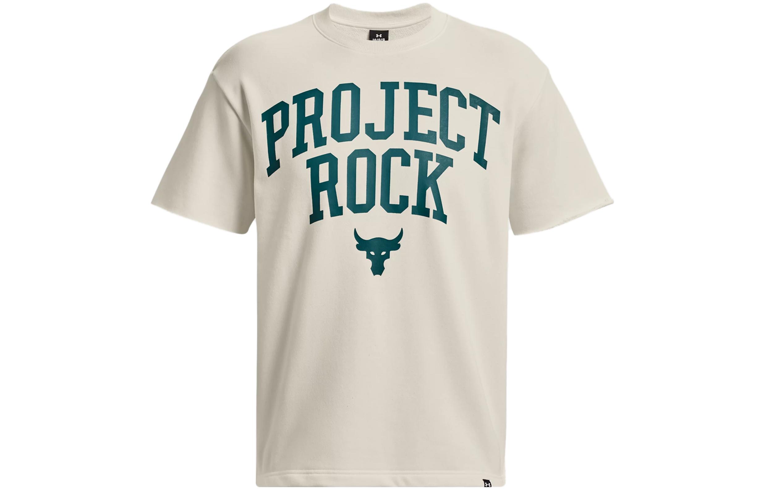 Under Armour Project Rock T Shirt Men s White 1377435-130 M