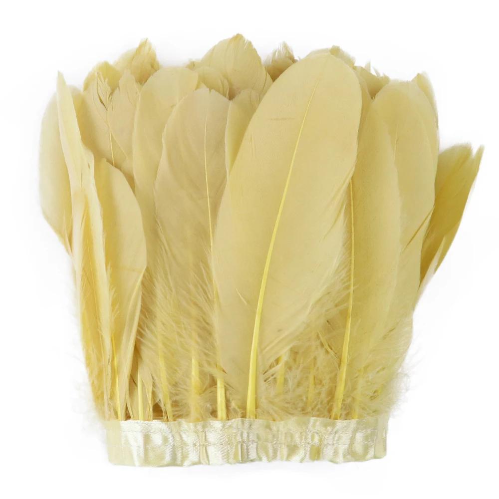 1 Meter Rosa Gänsefedern Besatz 15-20 cm Für Hochzeitskleid Dekoration Nähhandwerk Federlampenmaterial Federband