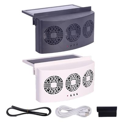 Universal Car Cooler Front Rear Window Radiator USB Charging Solar Powered Exhaust Fan Car Air Vent Ventilation Radiator