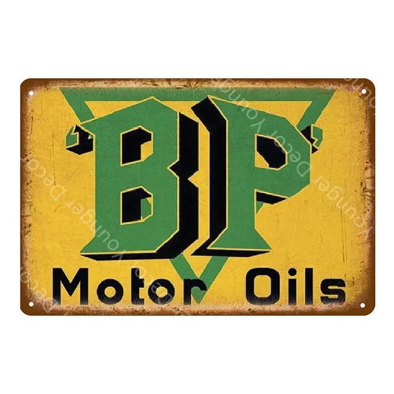 Vintage Texaco Motoröl Schilder Sky Chief Castrol BP Metallposter Wandkunst Malerei Platte Garage Tankstelle Dekor YJ228