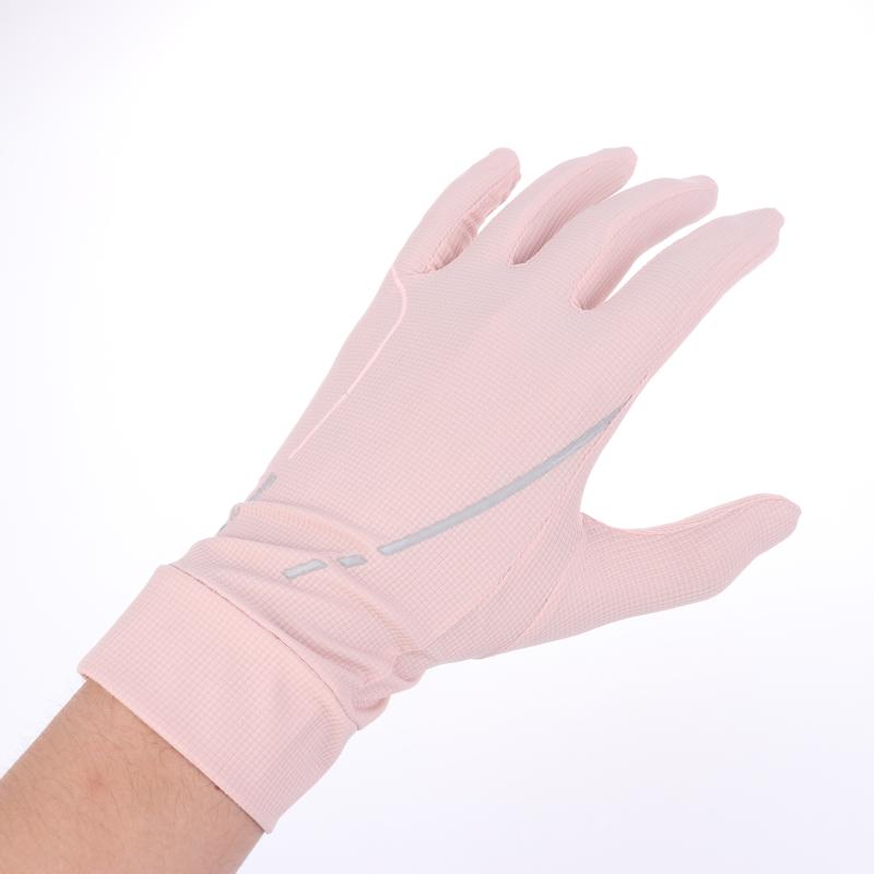 1Pair Sun Protection Gloves Sunscreen Breathable Anti-Uv Cooling Fabric Slip Gloves For Outdoor Cycling Driving