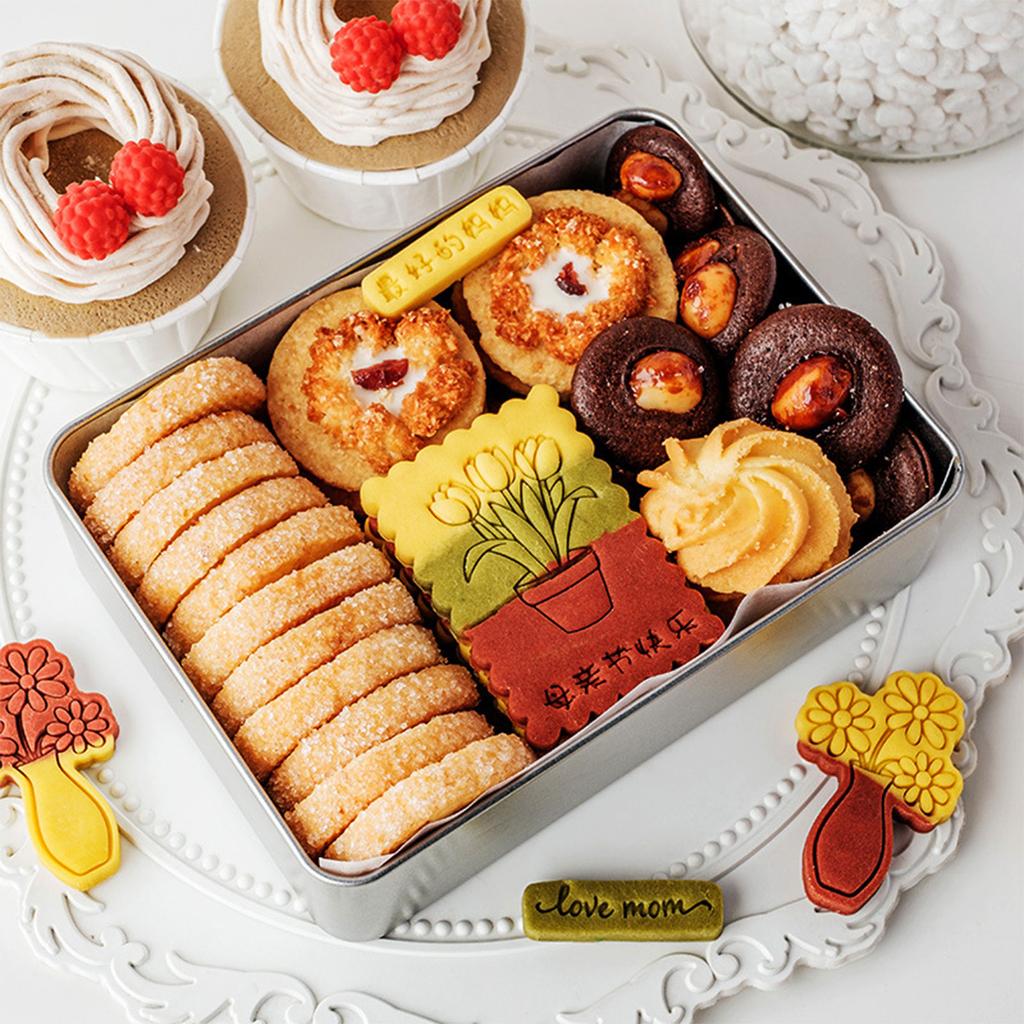 Formička na květinové sušenky ke Dni matek Šťastný Den matek Fondánová vykrajovátka na sušenky Razítko Maminka Narozeninové vykrajovátka na sušenky Pečicí nástroj