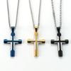 New Men's Curved Simple Pendant Hip-hop Cross Necklace Cross-border Jewelry