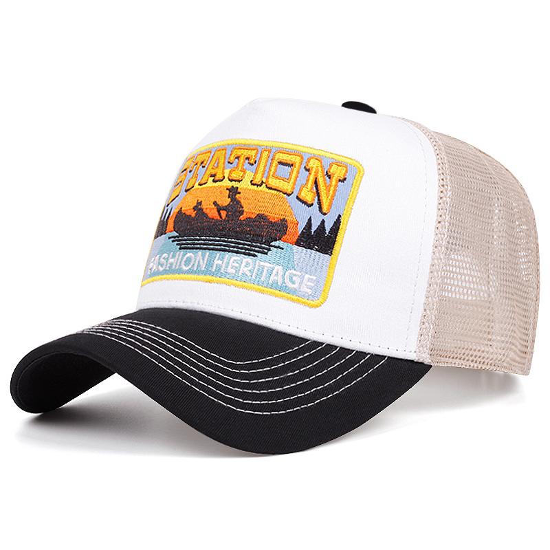 

New Station Small Boat Truck Hat Street Dance Hiphop Hat Outdoor Cycling Sunshade Baseball Hat Mesh Hat Unisex
