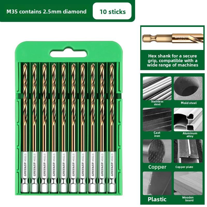 1-13mm Cobalt HSS Twist Drill Bit Straight Shank Hex Carbide Tip for Metal Stainless Steel Iron 304 Drilling