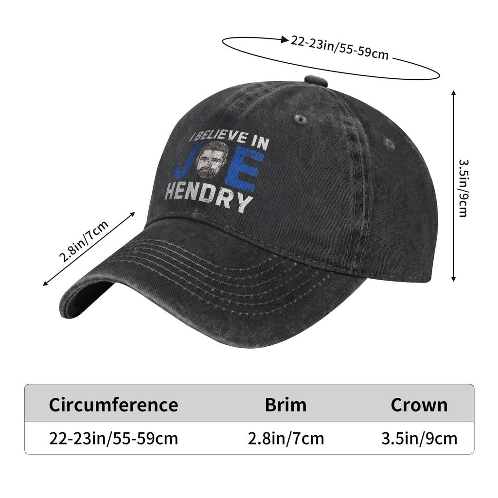 I Believe In Joe Handry Baseball Cap Retro Denim Cap Unisex Style Outdoor Running Golf Adjustable Fit Caps Hat
