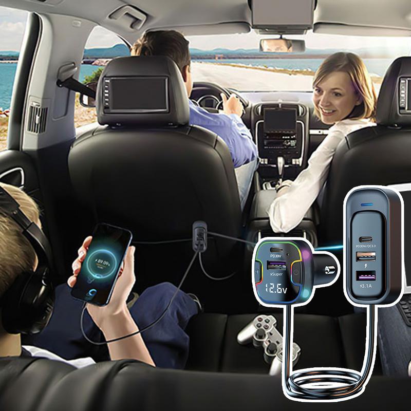 USB Car Charger Fast Charge Digital Display USB Mobile Phone Charger For Auto Built-in Intelligent Chip USB Car Phone Charger