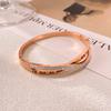 Ins Romantic Fashion Digital Titanium Steel Bracelet Personality Trend Versatile Cross Diamond Bracelet Women