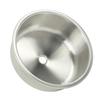 RV Round Sink Wash Basin 304 Stainless Steel 400x400x160mm Rust Resistant Large Capacity for Yacht M