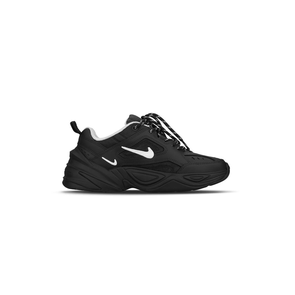 Nike M2K Tekno Abrasion Resistant Slip Resistant Low Top Chunky Sneakers Women's Black White BQ3378-100(Team882-)