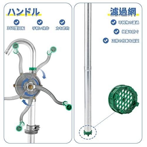 Poafamx Drum Oil Pump, Hand Rotary Type, 28L/min, Lightweight and Portable, Suitable for Diesel, Kerosene, and Heavy Oil, Easy to Use, Labor-Saving, A