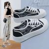 Fashion Height Up Lace Up Black Moccasin Casual Sneakers Black Spring Women's Shoes Size 46 Sports Imported Tenes Bity Cosplay
