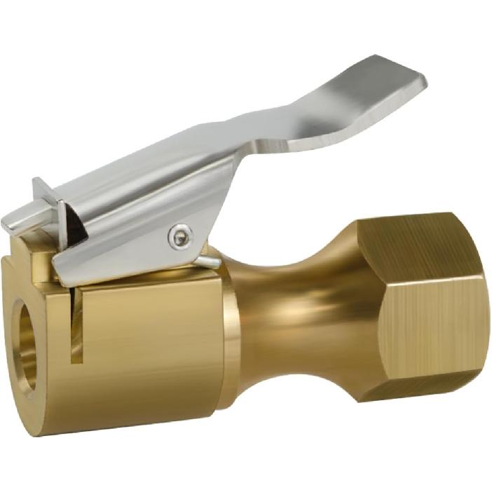 Premium Locking Air Chuck for Tires - 1/4 Inch NPT Heavy-Duty Brass, Quick Connect to Compressors and Inflators - 250 PSI