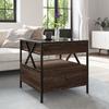 Infinity LED Coffee Table Brown Oak Effect 50x50x51 cm